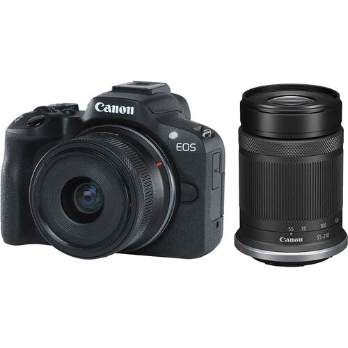 Canon EOS R50 Kit with (RF 18-45mm + RF 55-210mm ) (Black)