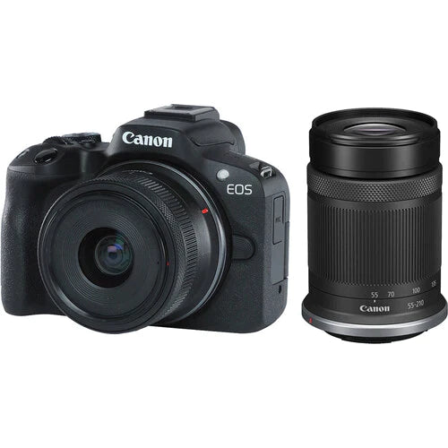 Buy Canon EOS R50 Kit with (RF 18-45mm + RF 55-210mm ) (Black)