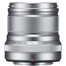 Load image into Gallery viewer, Fujifilm XF 50mm f/2 R WR Lens (Silver)