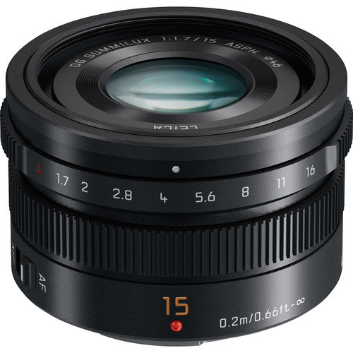 Panasonic LEICA DG SUMMILUX 15mm F1.7 ASPH Lens Black (HX015)