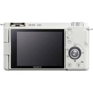 Sony ZV-E10 Mirrorless Camera Body With 16-50mm Lens (ILCZV-E10L) White
